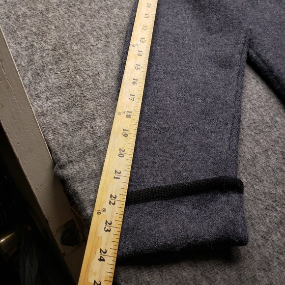 VTG HERMAN GEIST Cardigan Grey Sweater 100% Wool & Knit Women 3X Black Collar - Picture 5 of 6